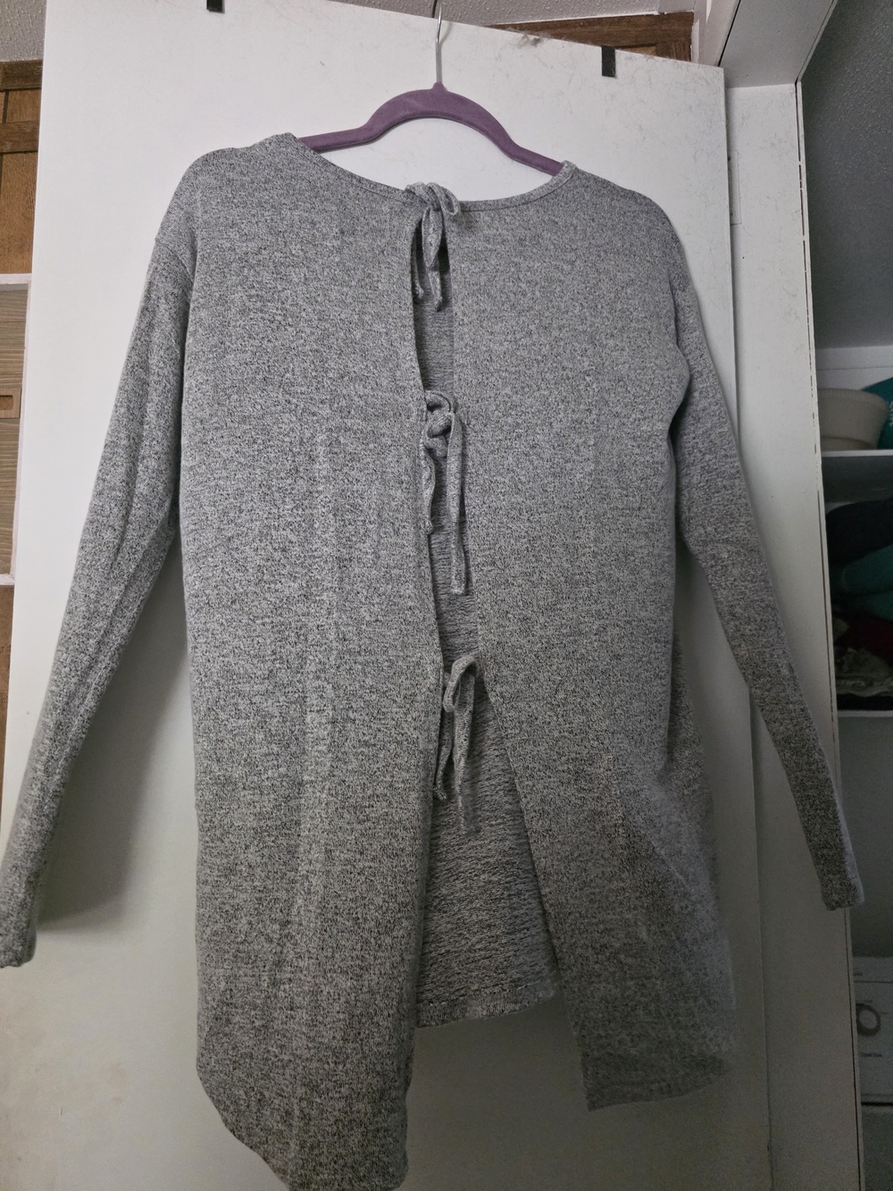 Aerie Gray Marled 'Just Add Leggings' Top Sz S